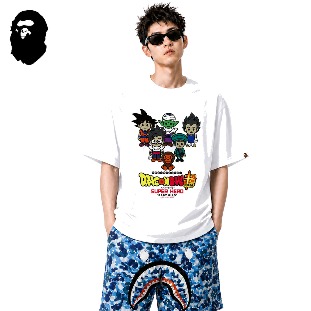 BAPE x Dragon Ball Super Baby Milo Men's T-Shirt - White