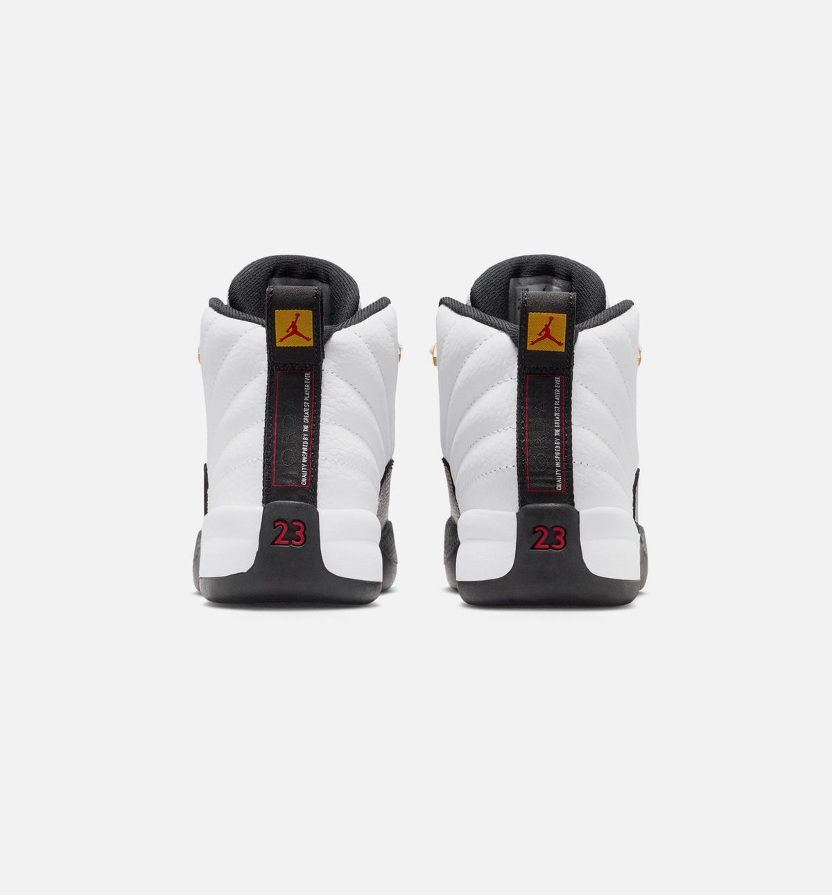 Air Jordan 12 Retro Taxi Preschool Lifestyle Shoes - White/Black/Taxi