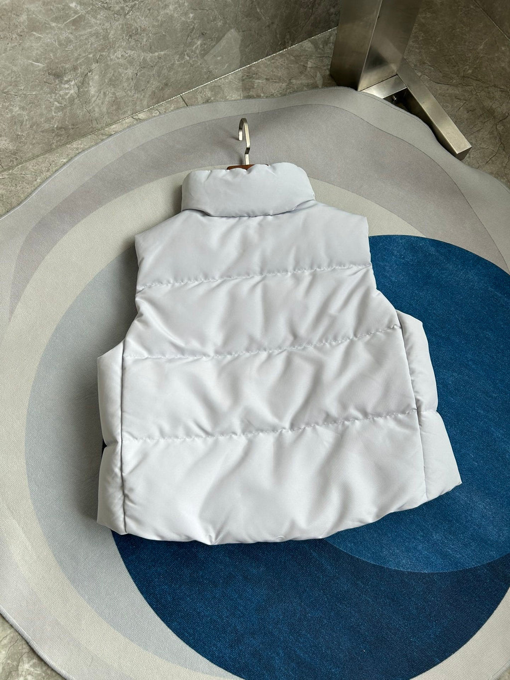 Canada Goose White Quilted Puffer Vest with Black Details