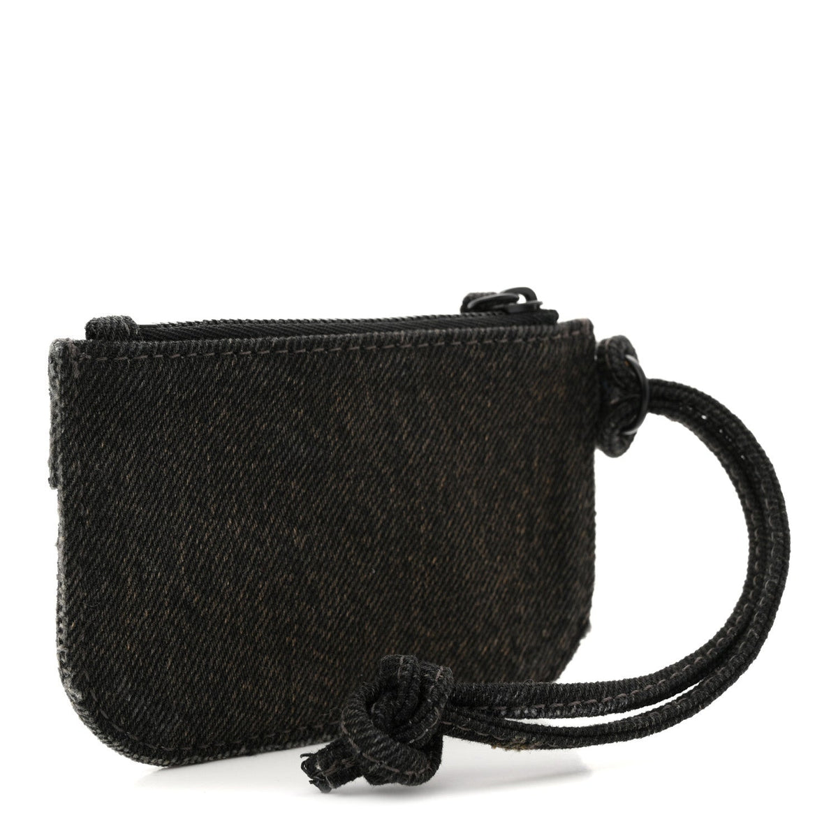Denim Crystal Coin Purse Black