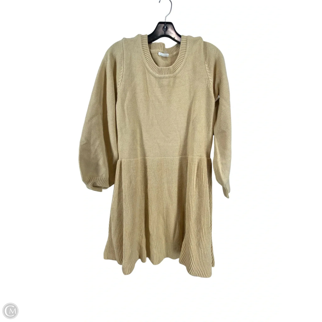 Dress Sweater By Sugar Lips In Brown, Size: L