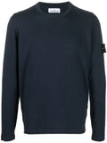 Stone Island 5100052 organic cotton and nylon crew-neck jumper with small roll finishes