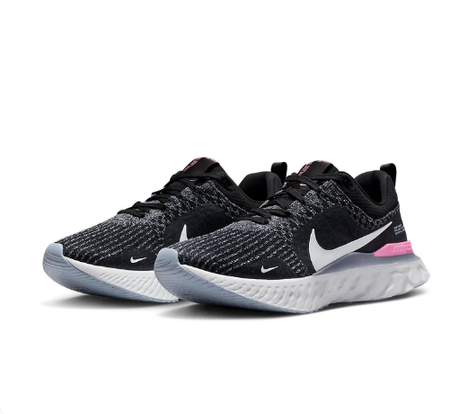 Nike React Infinity Run Flyknit 3 'Black/Grey/Pink' Running Shoes DZ3014-001