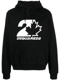 DSQUARED2 logo-print cotton drawstring hoodie