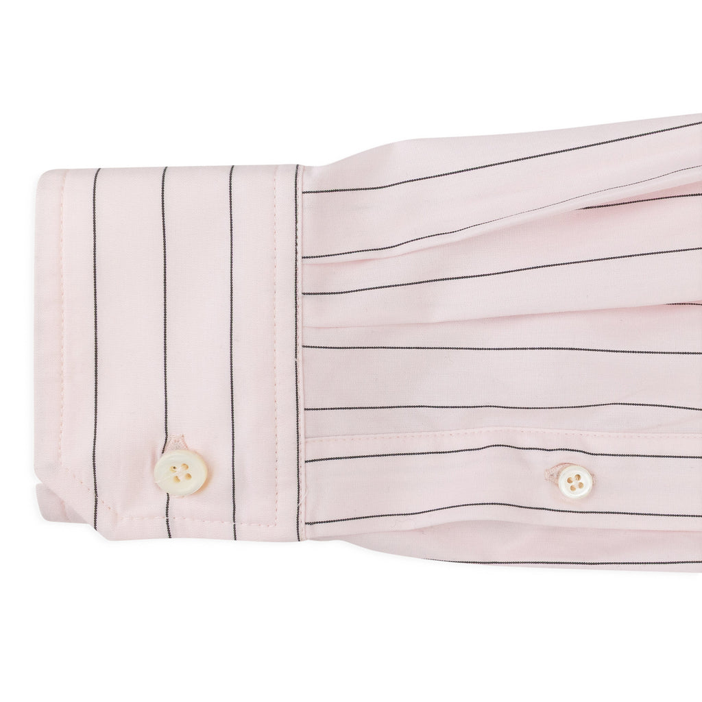PINK HOOK AND EYE PINSTRIPE LONG SLEEVE T-SHIRT