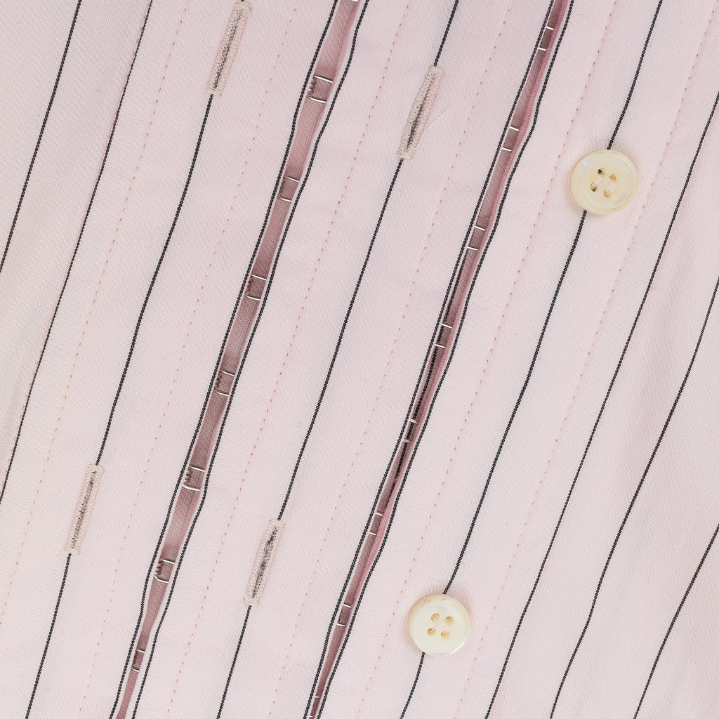 PINK HOOK AND EYE PINSTRIPE LONG SLEEVE T-SHIRT