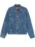 Mastermind World monogram-pattern denim jacket