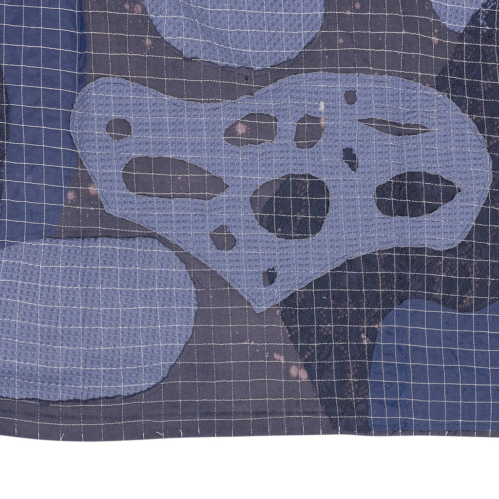 INDIGO GRID SHORT SLEEVE T-SHIRT