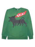 SAINT MXXXXXX three-headed dog-print sweatshirt