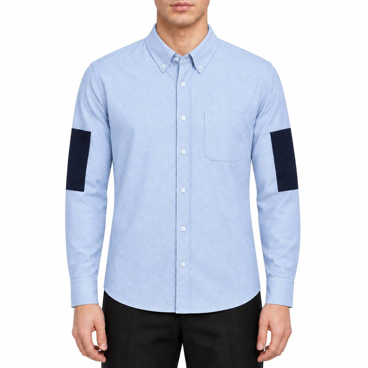 Men's Double Sleeve Patches Contrast Shirt | Thom Browne