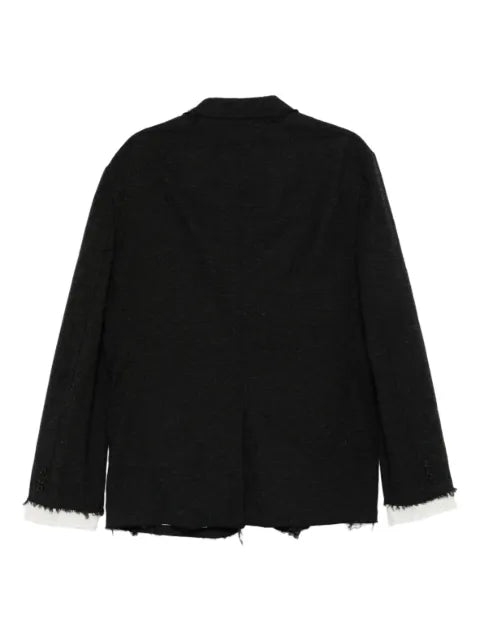 Comme des Garçons Homme single-breasted frayed-edge blazer