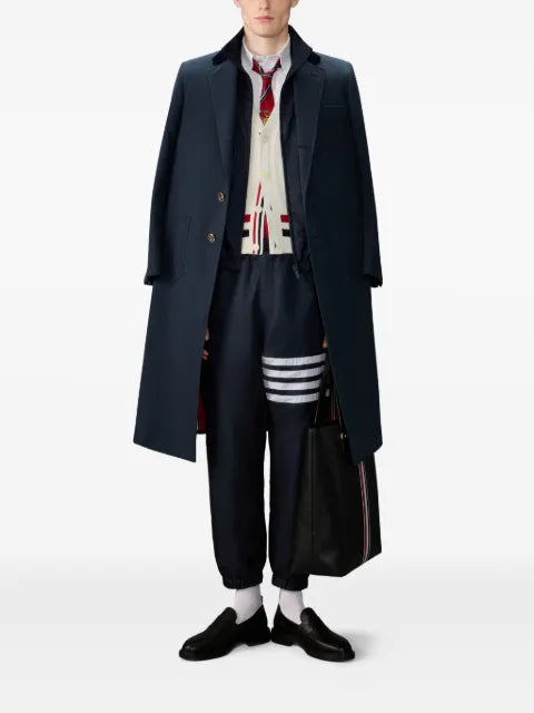 Thom Browne shiny ripstop raglan 4-Bar track jacket