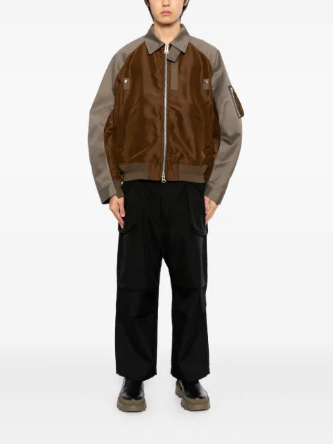 sacai two-way zip fastening jacket