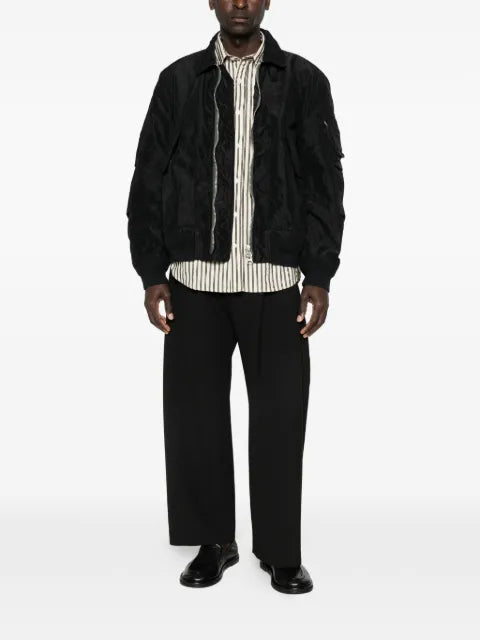 sacai zip-up bomber jacket