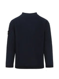 Stone Island 5100044 plush stitch organic cotton nylon sweater