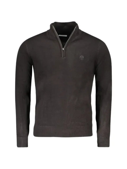 North Sails logo-detail zip-neck sweater