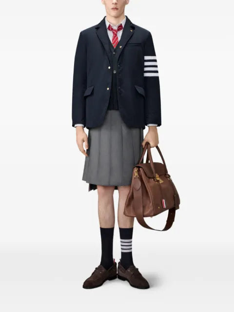 Thom Browne loopback 4-Bar boat embroidery cardigan