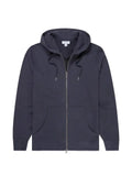 Sunspel Loopback zip-up drawstring hoodie