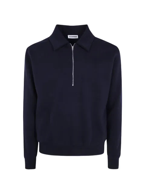 Jil Sander cotton blend polo sweatshirt