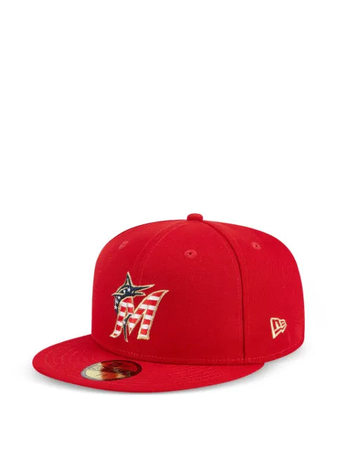 NEW ERA CAP 59FIFTY Miami Marlins Fourth of July logo baseball cap