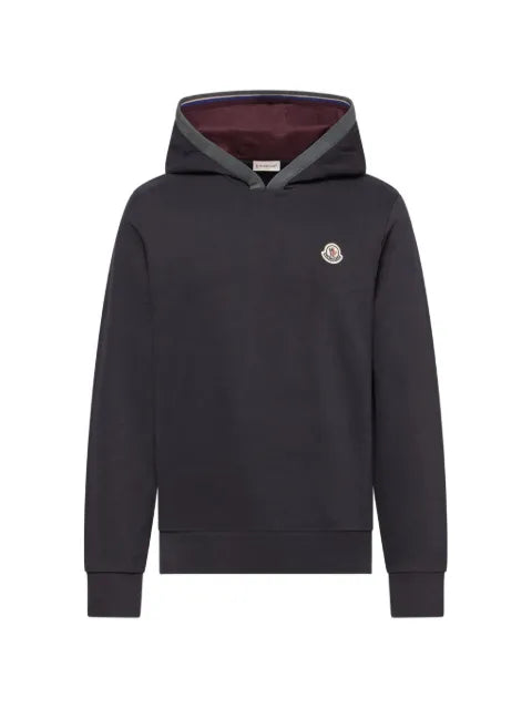 Moncler brushed cotton logo hoodie