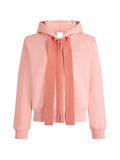 Patou bow-detail zip-up hoodie