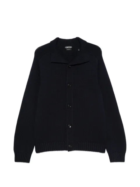 TOM FORD ribbed-knit shawl-collar cardigan