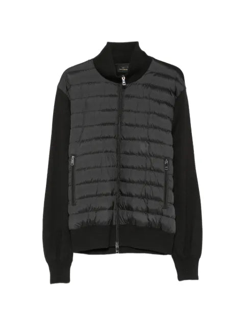 Paul & Shark quilted-panel zip-up sweater