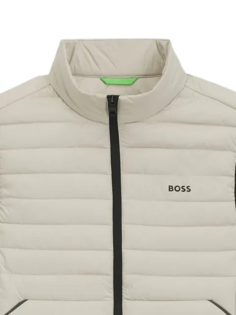 BOSS water-repellent gilet with decorative reflective accents