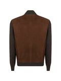 Barba panelled leather jacket