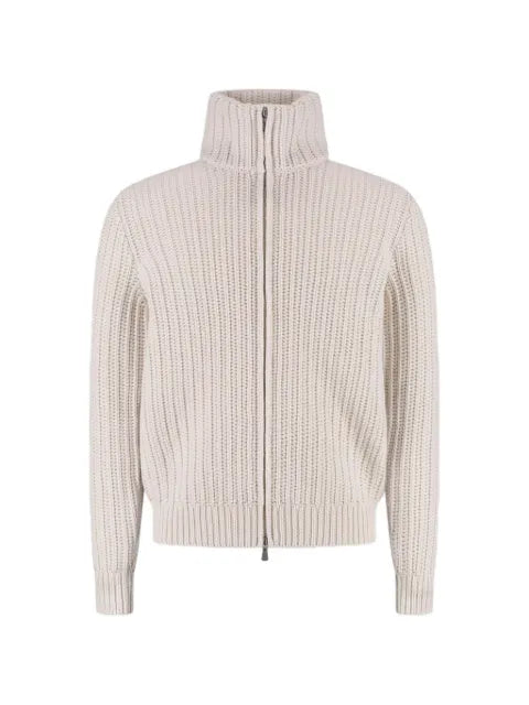 Gran Sasso ribbed-knit zip-up cardigan