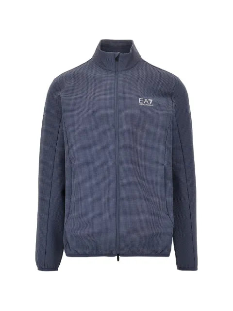 Ea7 Emporio Armani logo-print zip-up sweatshirt