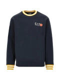 Ea7 Emporio Armani Graphic Series logo-print striped-trim sweatshirt