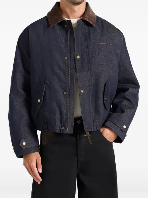 Manière De Voir Cameron oversized denim bomber jacket