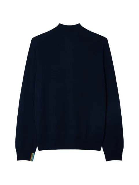 Paul Smith navy cashmere zip cardigan