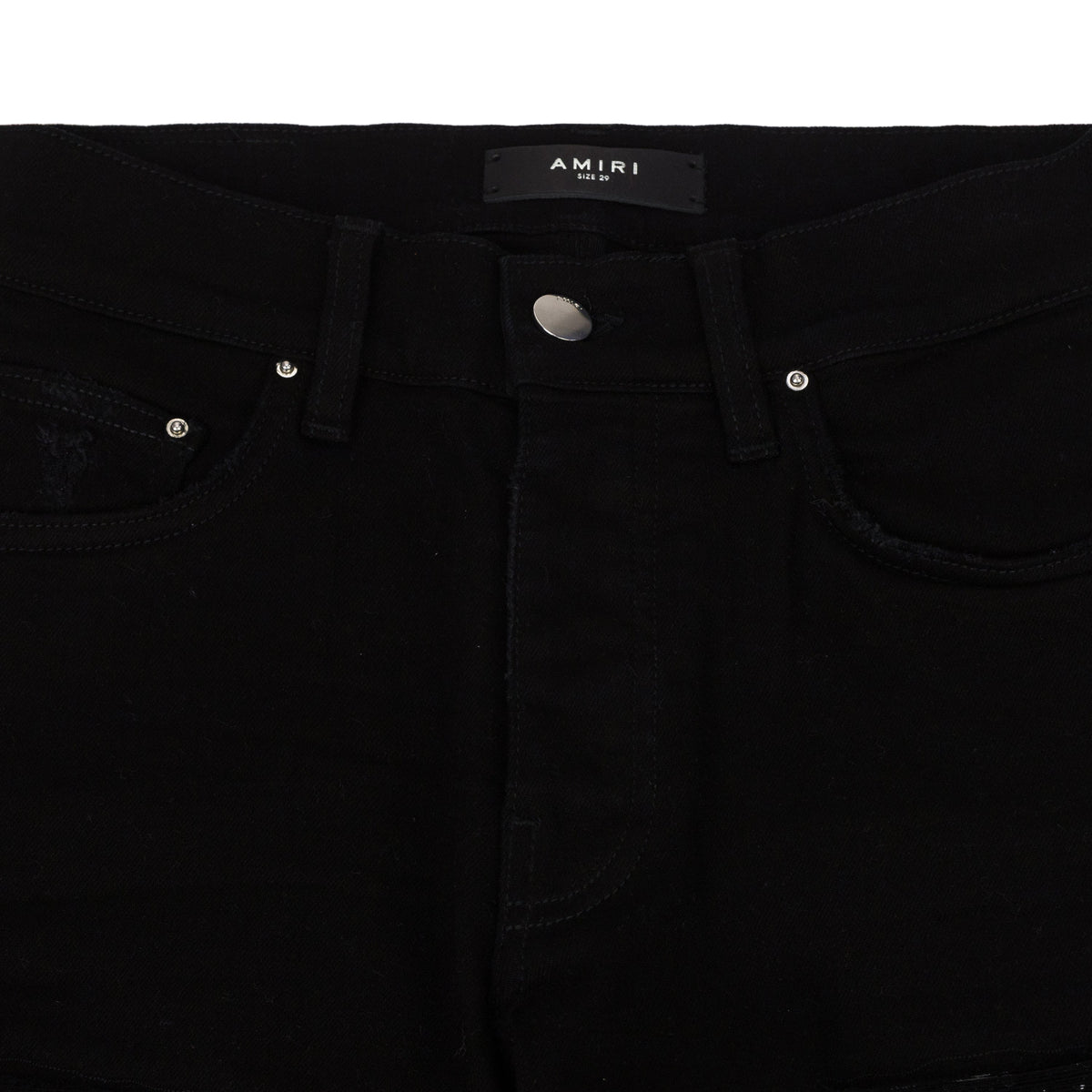 Overdyed Black Crystal Thrasher Skinny Jeans