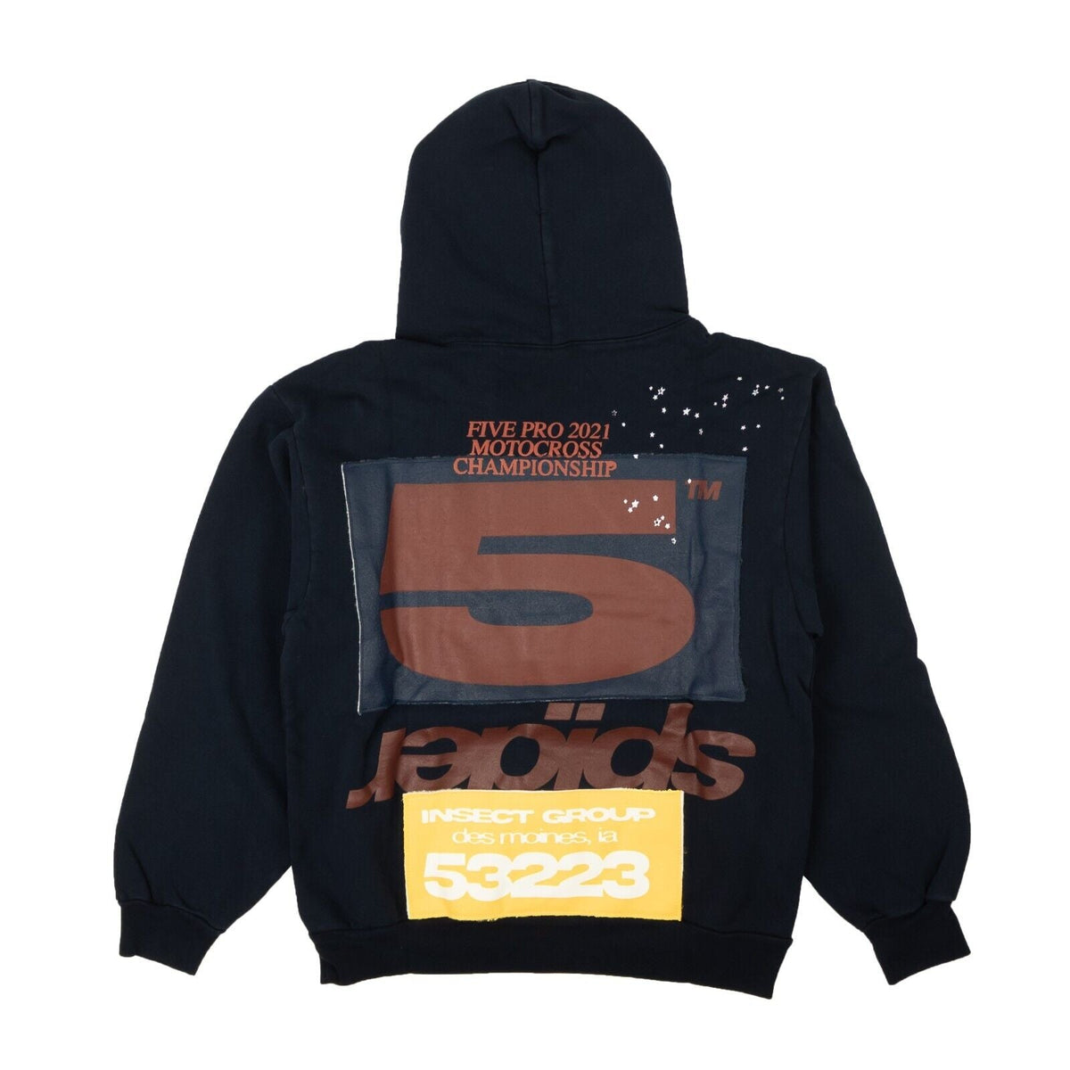 Navy Blue/Brown Motocross Hoodie