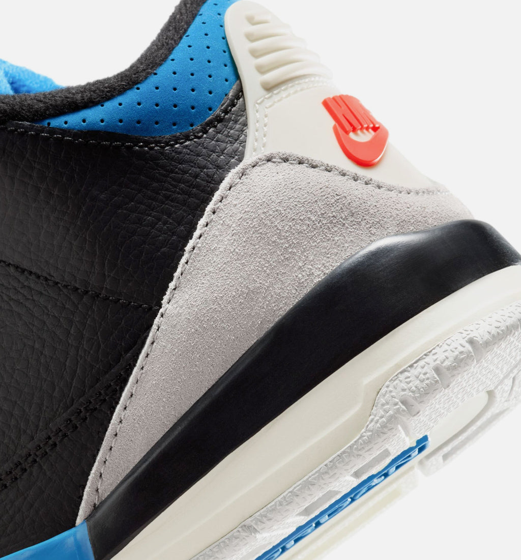 Air Jordan 3 Retro OG Rare Air Preschool Lifestyle Shoe – Black/Chile Red/Neutral Grey
