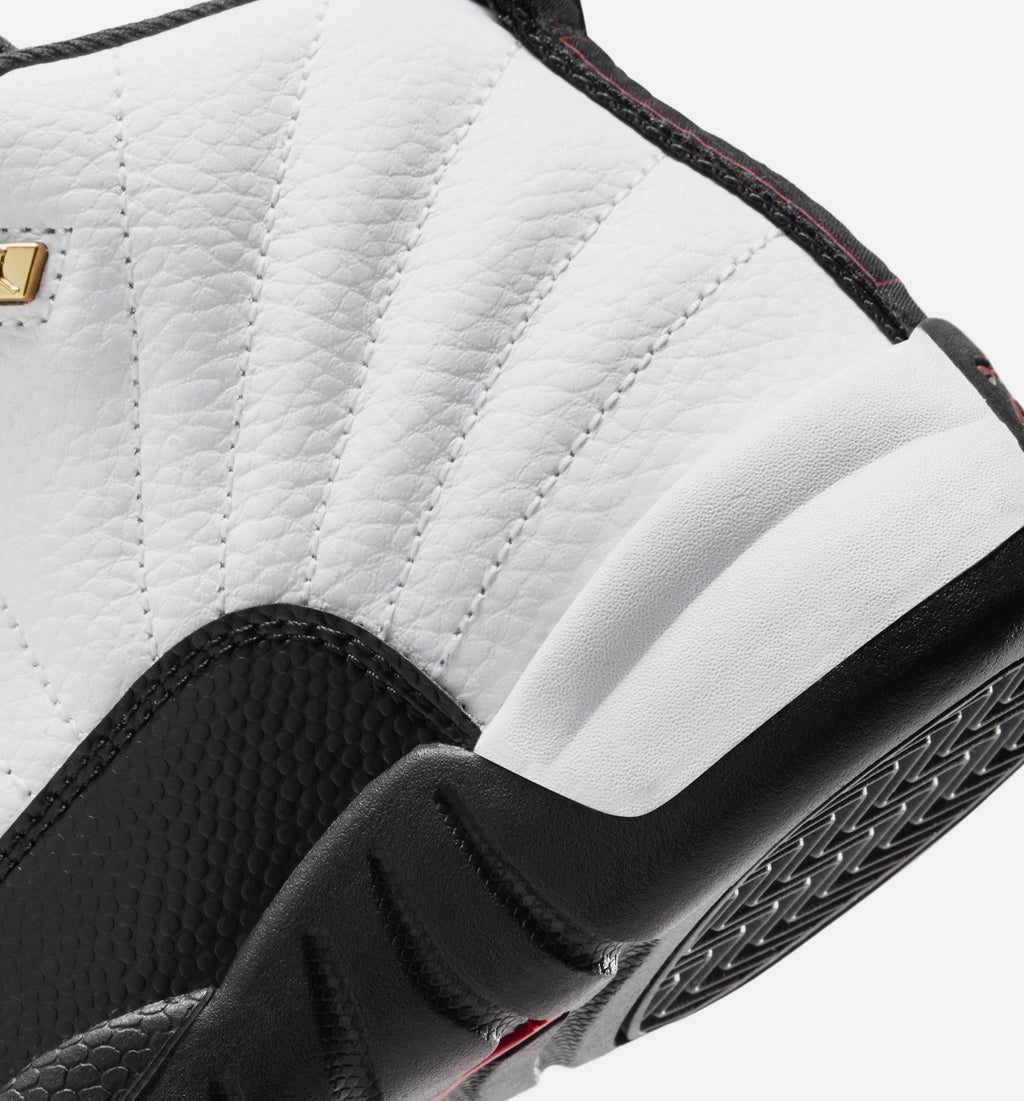 Air Jordan 12 Retro Taxi Preschool Lifestyle Shoes - White/Black/Taxi