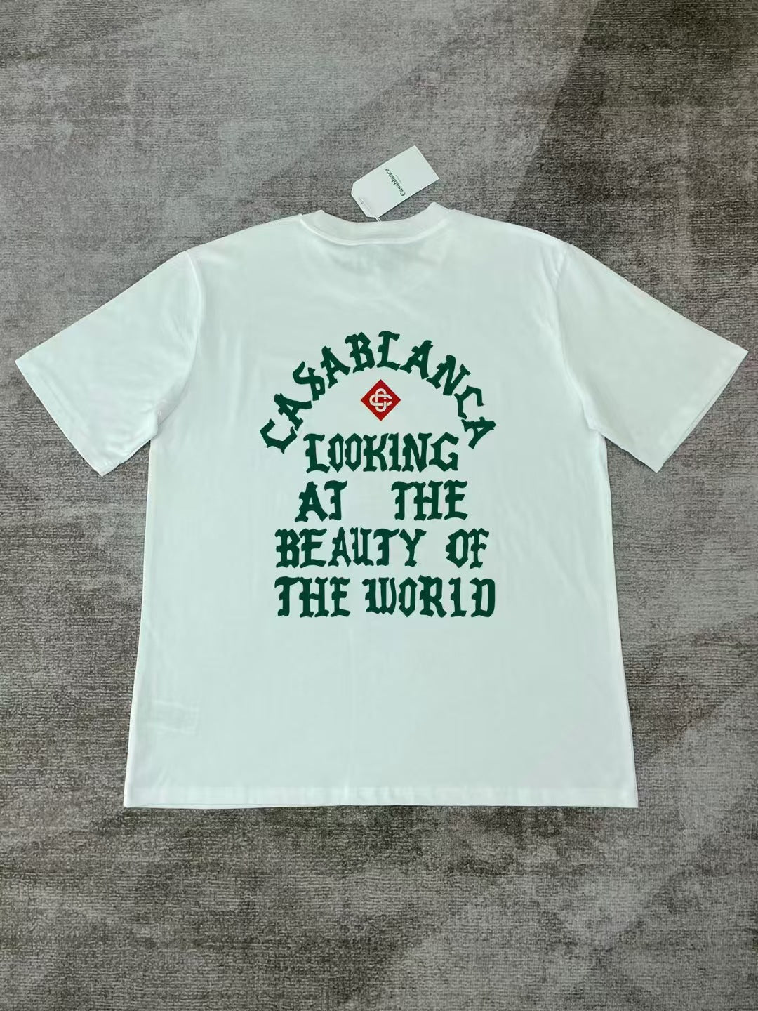 Casablanca Art Graphic Print Loose Unisex Short Sleeve T-Shirt