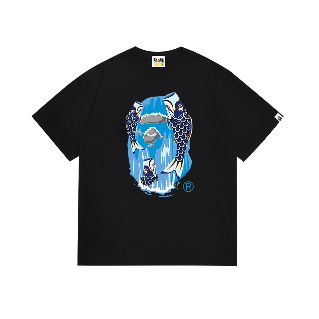 BAPE Fish Waterfall Graphic Short-Sleeve T-Shirt