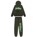 Sp5der Olive Green Spiderweb Graphic Matching Set