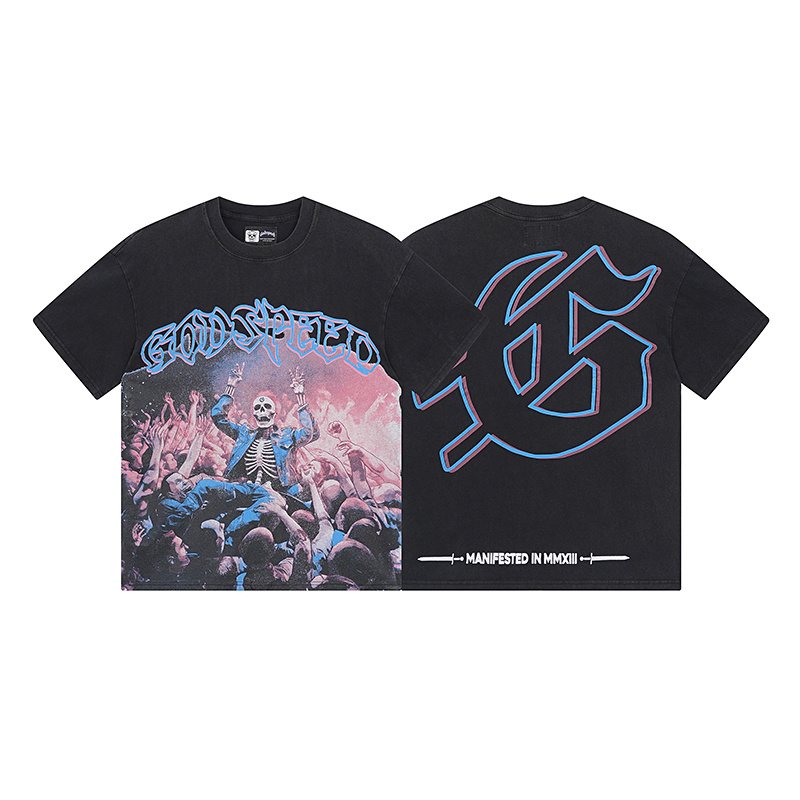 Godspeed Skeleton Crowd Graphic T-Shirt