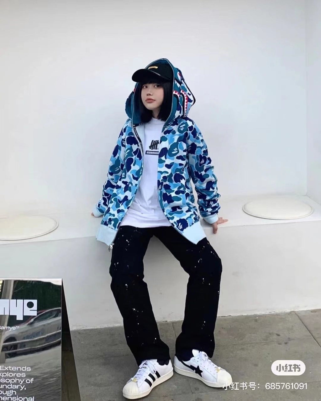 BAPE WGM Shark Camo Full-Zip Hoodie