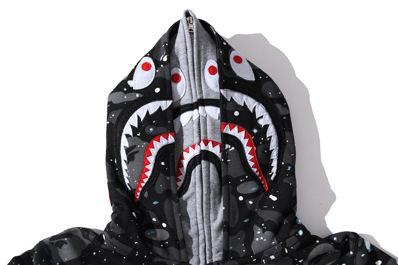 BAPE GM Shark Tiger Camo Zip Hoodie