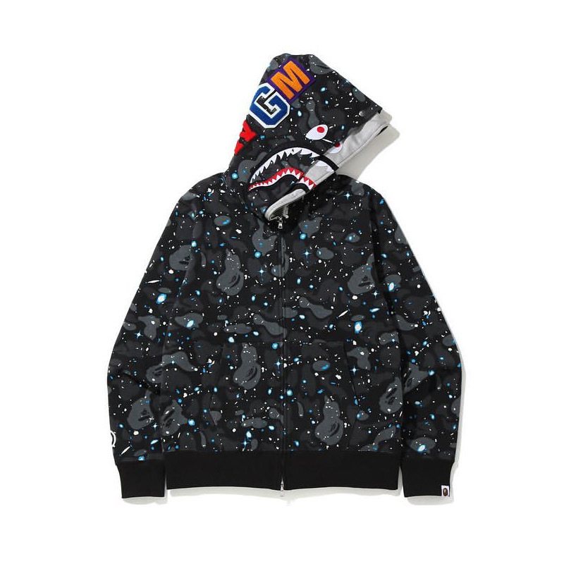 BAPE GM Shark Tiger Camo Zip Hoodie