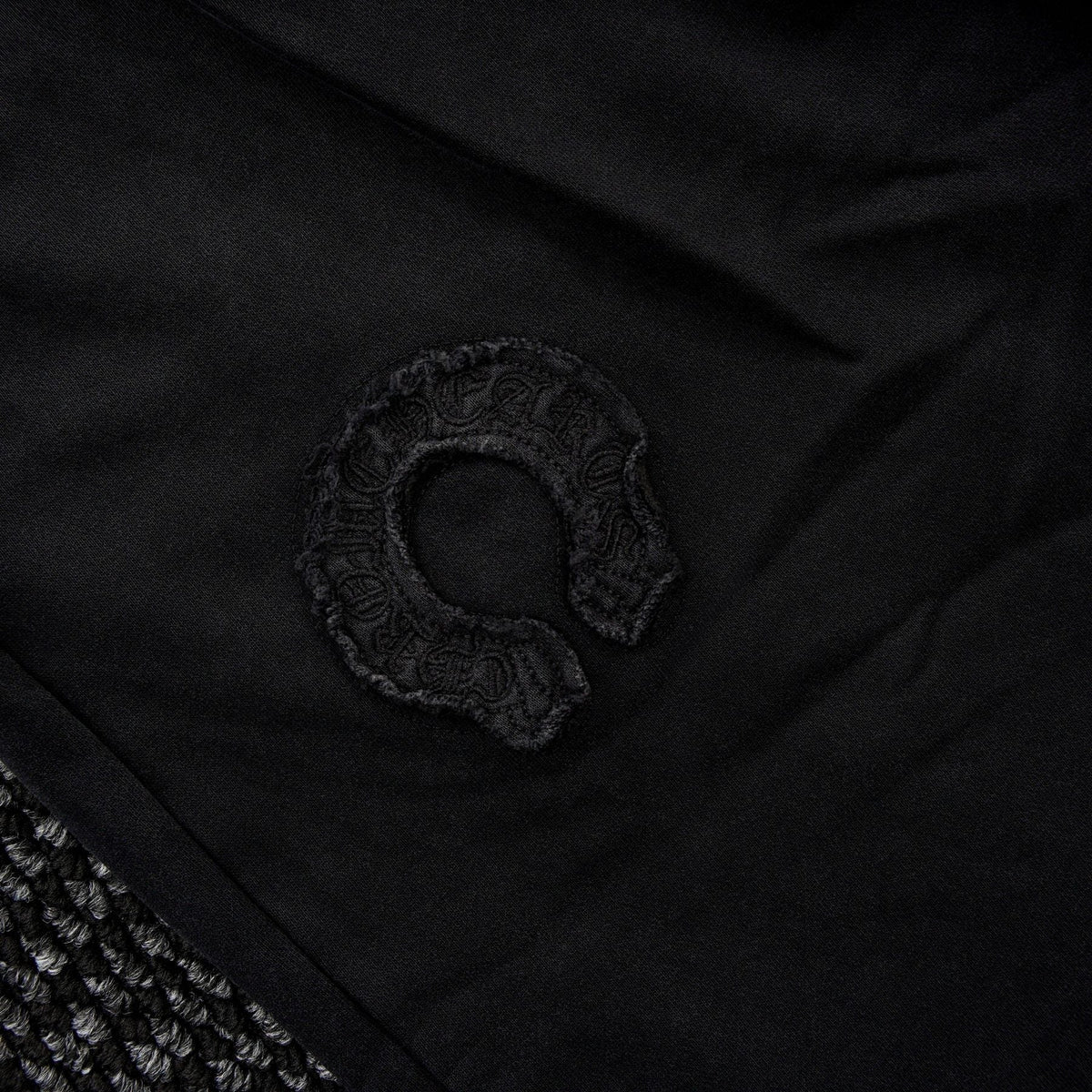Chrome Hearts Horseshoe Embroidered Black Pants