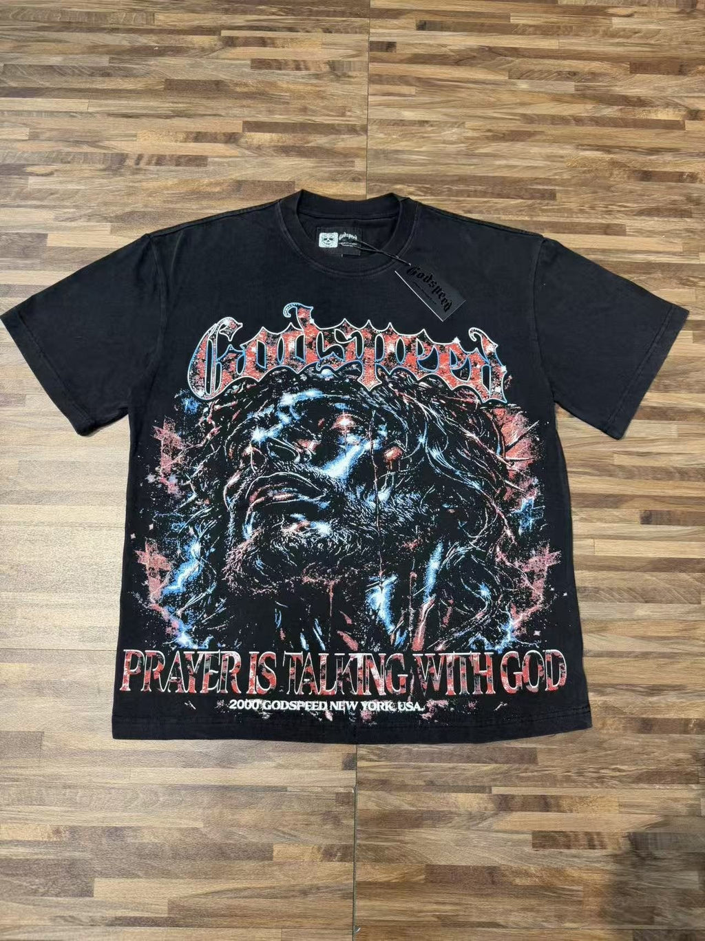 Godspeed Washed Black 2000 New York Graphic T-Shirt