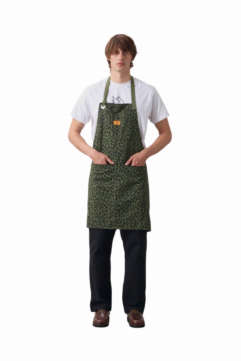 SERVICE WORKS PATTERNED APRON Green Leopard