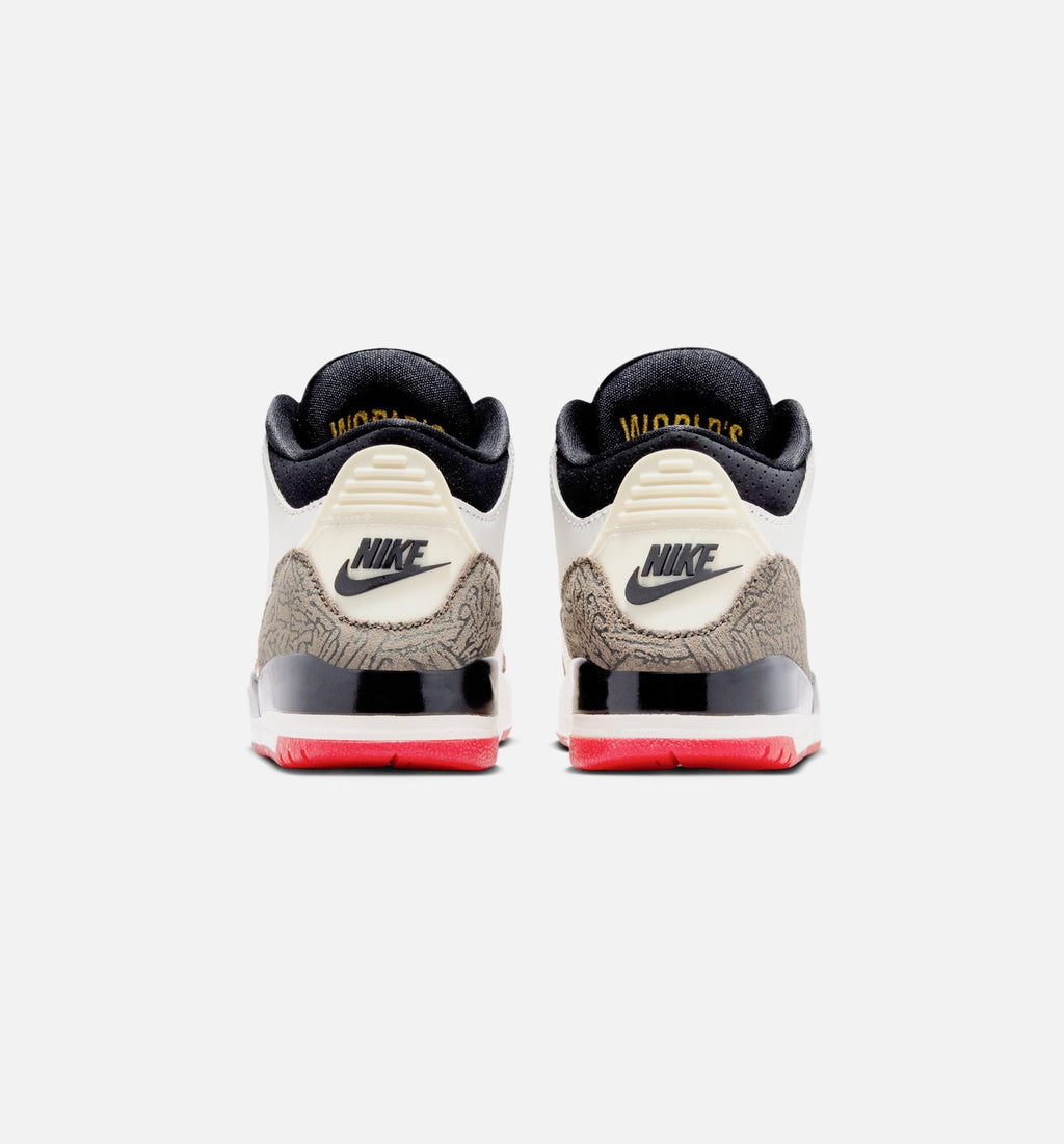 Air Jordan 3 Retro "Sail and University Red" Little Kids' Shoe – Sail/Black/University Red/Pale Ivory